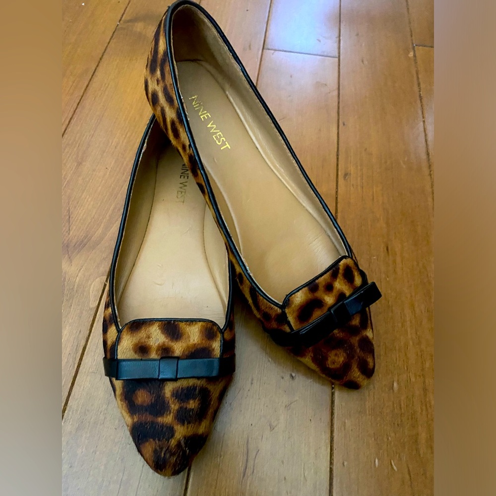 NINE WEST leopard print flats